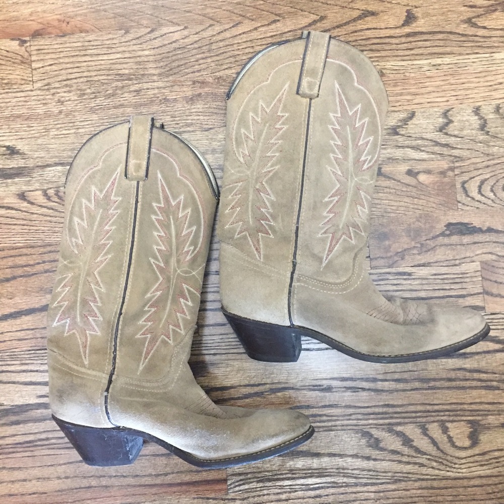 Genuine Texas vintage leather cowboy boots